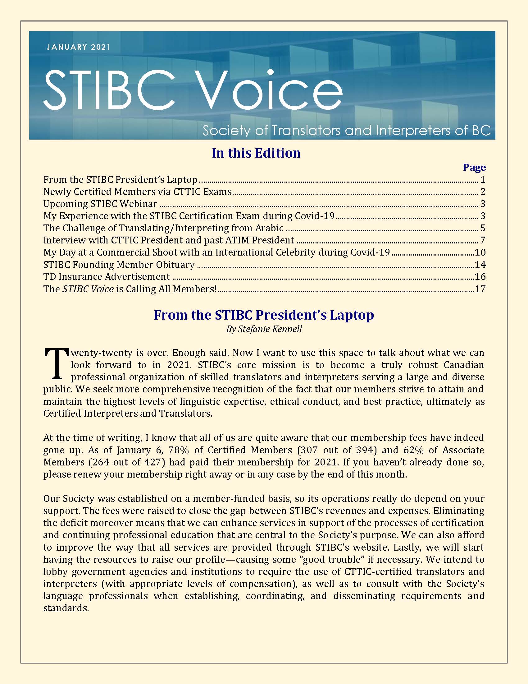 January 2021 STIBC Voice
