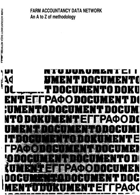 Farm Accountancy Data Network: An A to Z of methodology - Commission of the European Communities