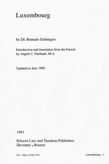 Luxembourg - Labour Law and Industrial Relations - Romain Schintgen