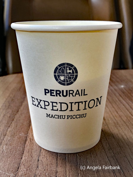 perurail cup of water included in the price