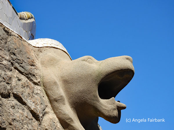 lion head on wall