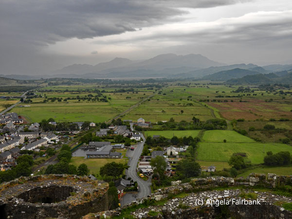 view from harlech castle