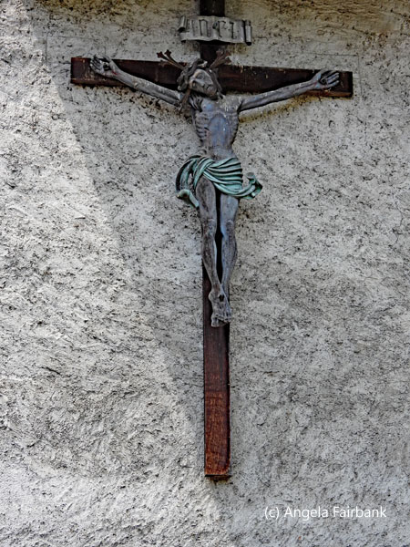 christ on church on church wall