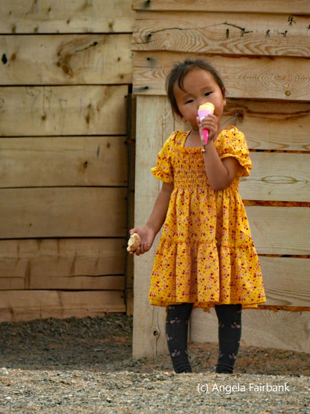 girl eating ice cream