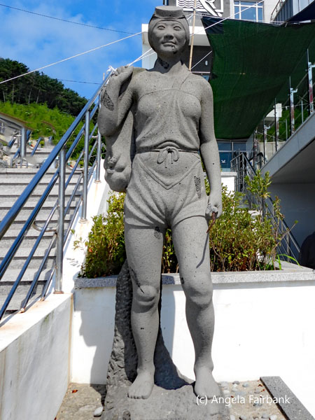 stone statue of haenyeo