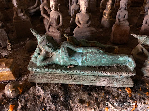 lying down buddha 1 in Pak Ou Caves
