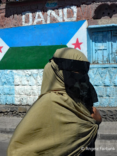 Fully covered Dikhil woman