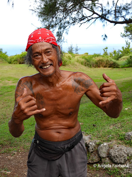 coconut candy seller at Fort Soledad