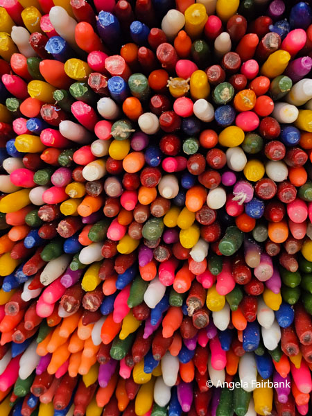 coloured candles