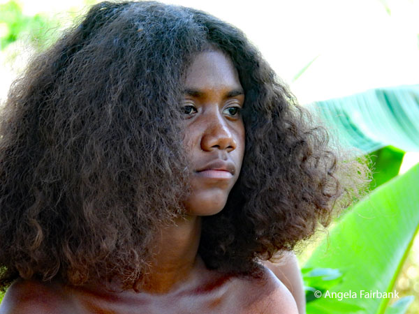 young woman with shoulder-length hair