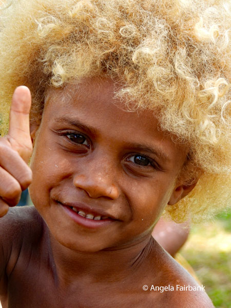 Sinta with thumbs up sign