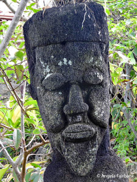 stone head at our resort