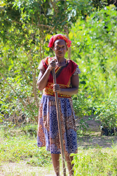 woman in field