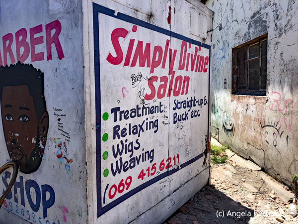 side of barber container
