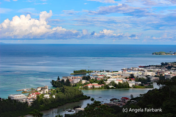 sea view from Mahe lookout point