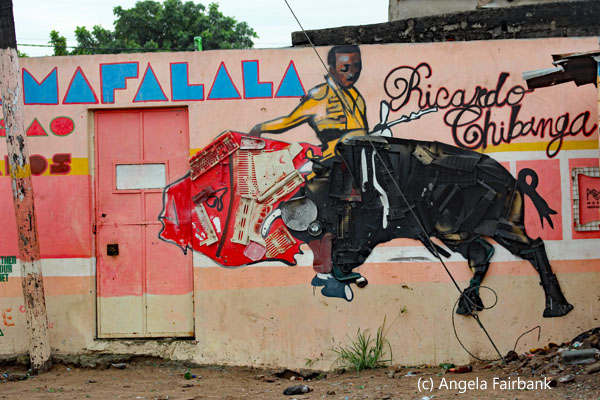 art on wall of ricardo chibanga