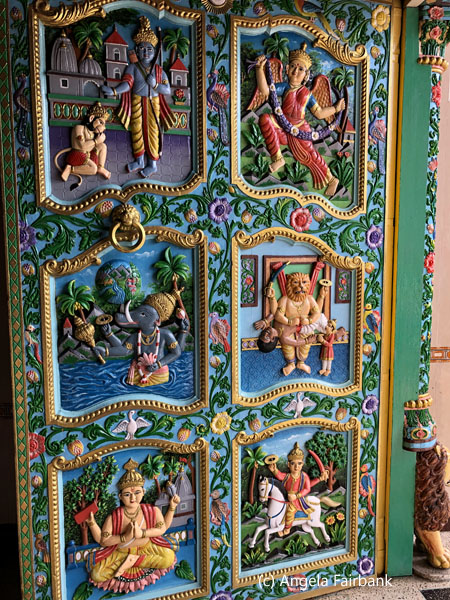 detail of hindu temple door