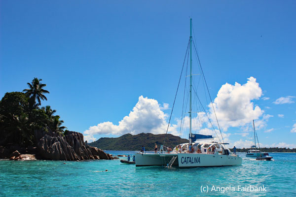 Catalina catamaran at St. Pierre Island