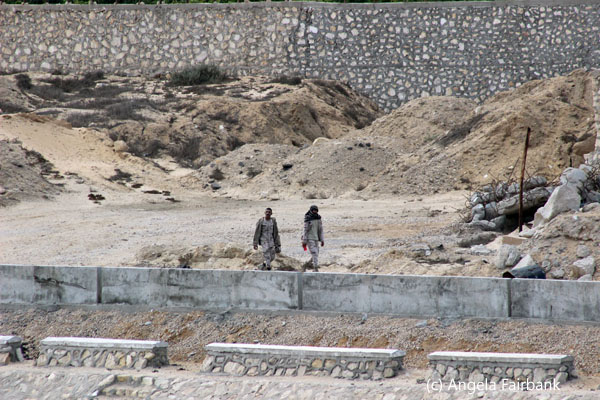 two soldiers walking