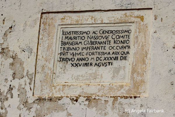 sign inside elmina castle