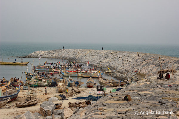 view outside cape coast castle 1