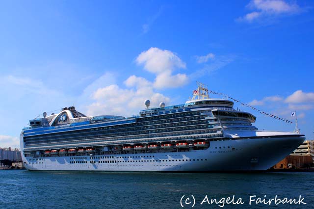 Ruby Princess at Port Everglades, copyright Angela Fairbank