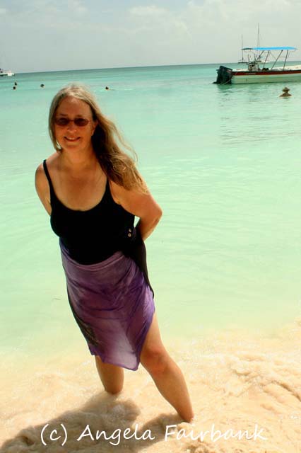 author standing