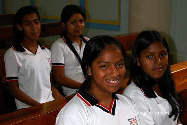 girls at school desks 1