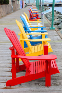 chairs on boardwalk