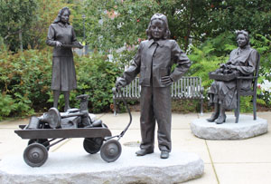 sculpture of immigrants