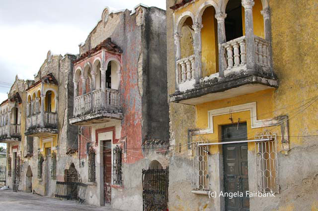 row of old houses