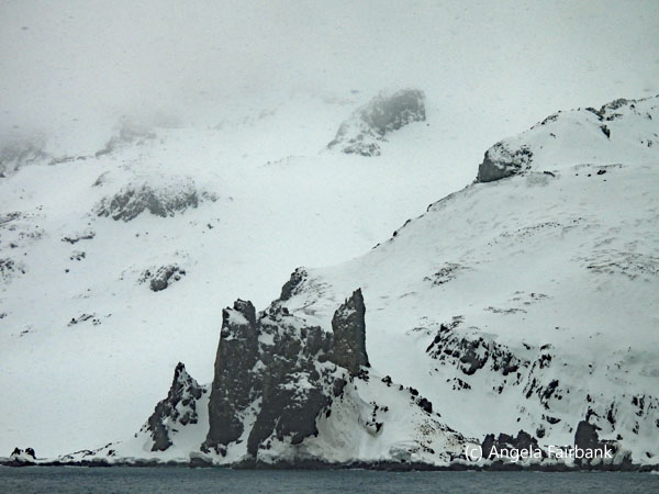 mountains in snow
