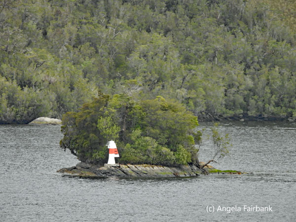 mini lighthouse on island