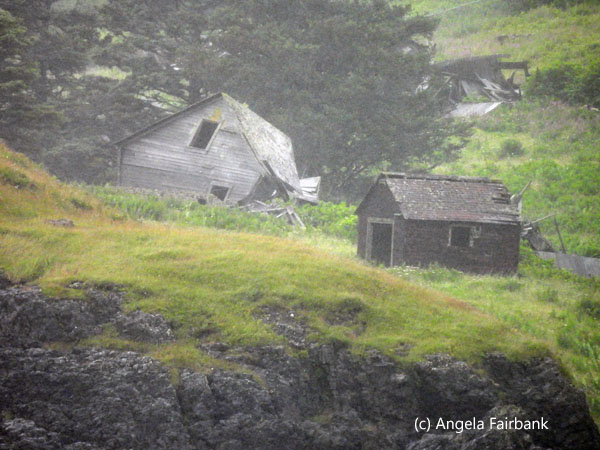 Unga ghost town from ship