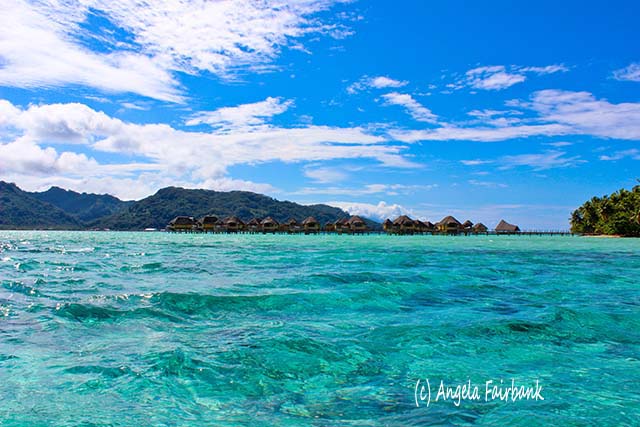 Over-water bungalows, Rangiroa, French Polynesia, copyright Angela Fairbank