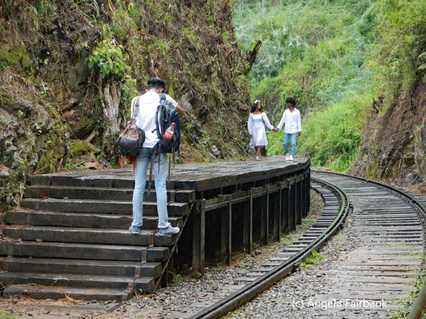 photography session at raiway tracks