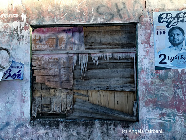 boarded up window
