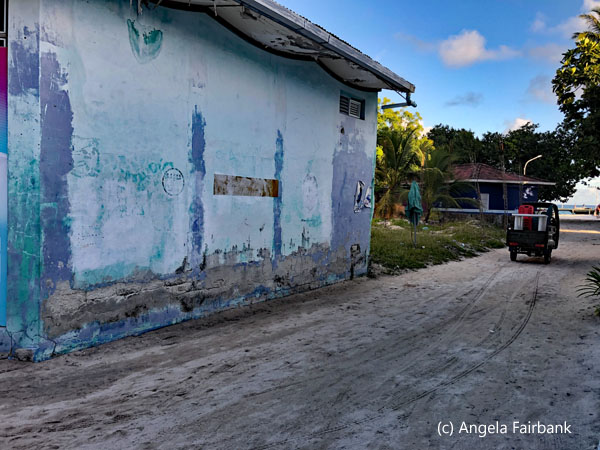 painted building and tuk tuk