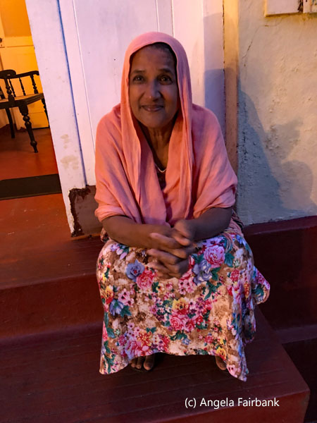 sitting woman