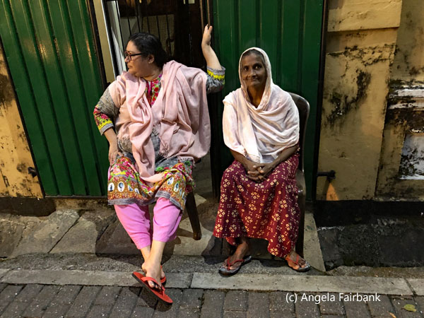 two women sitting