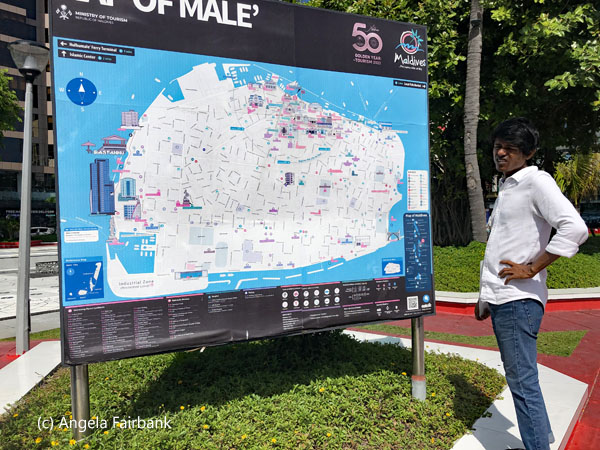 map of male and tour guide