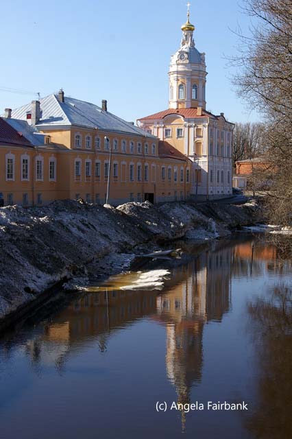 Monastery of St. Alexander Nevsky over canal